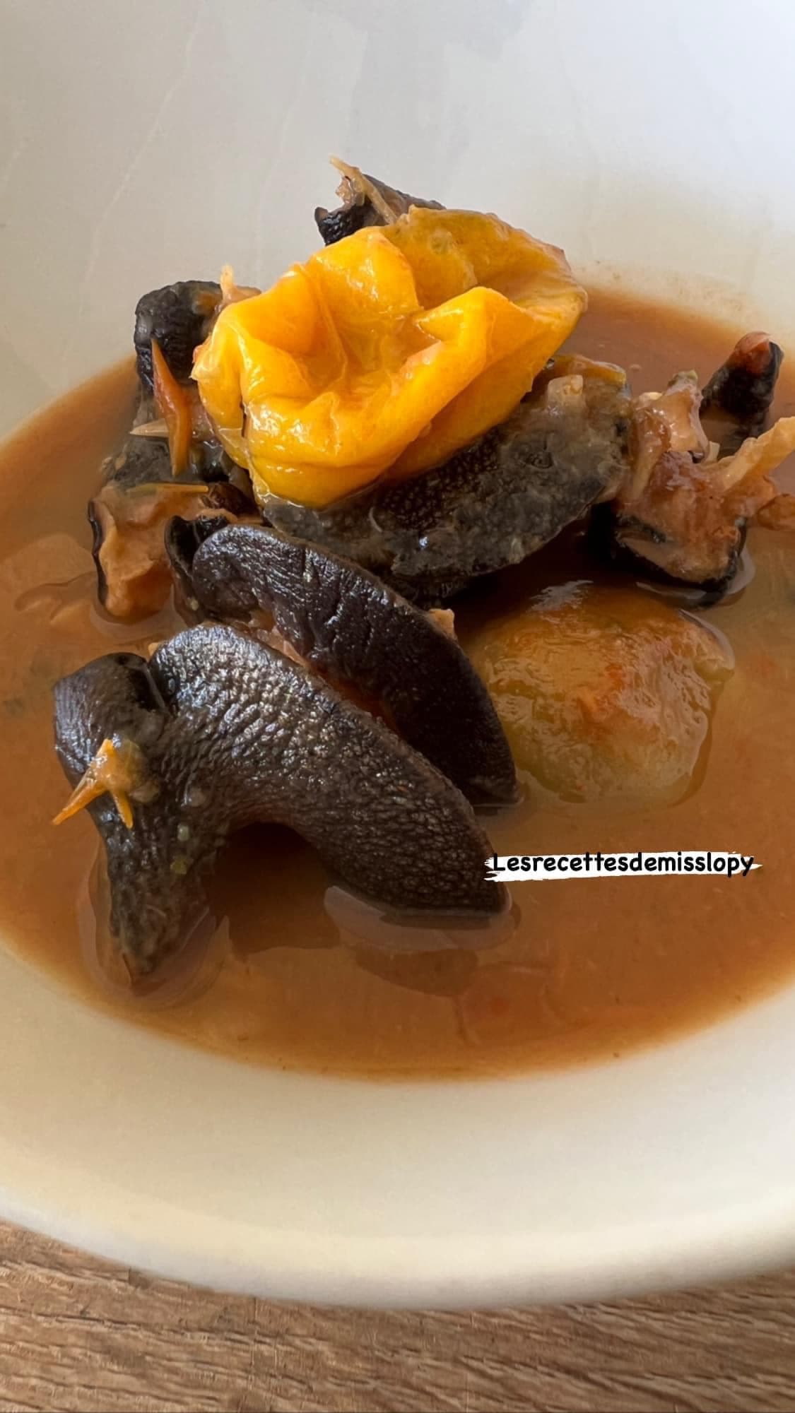 Pépé soupe d'escargots : recette africaine