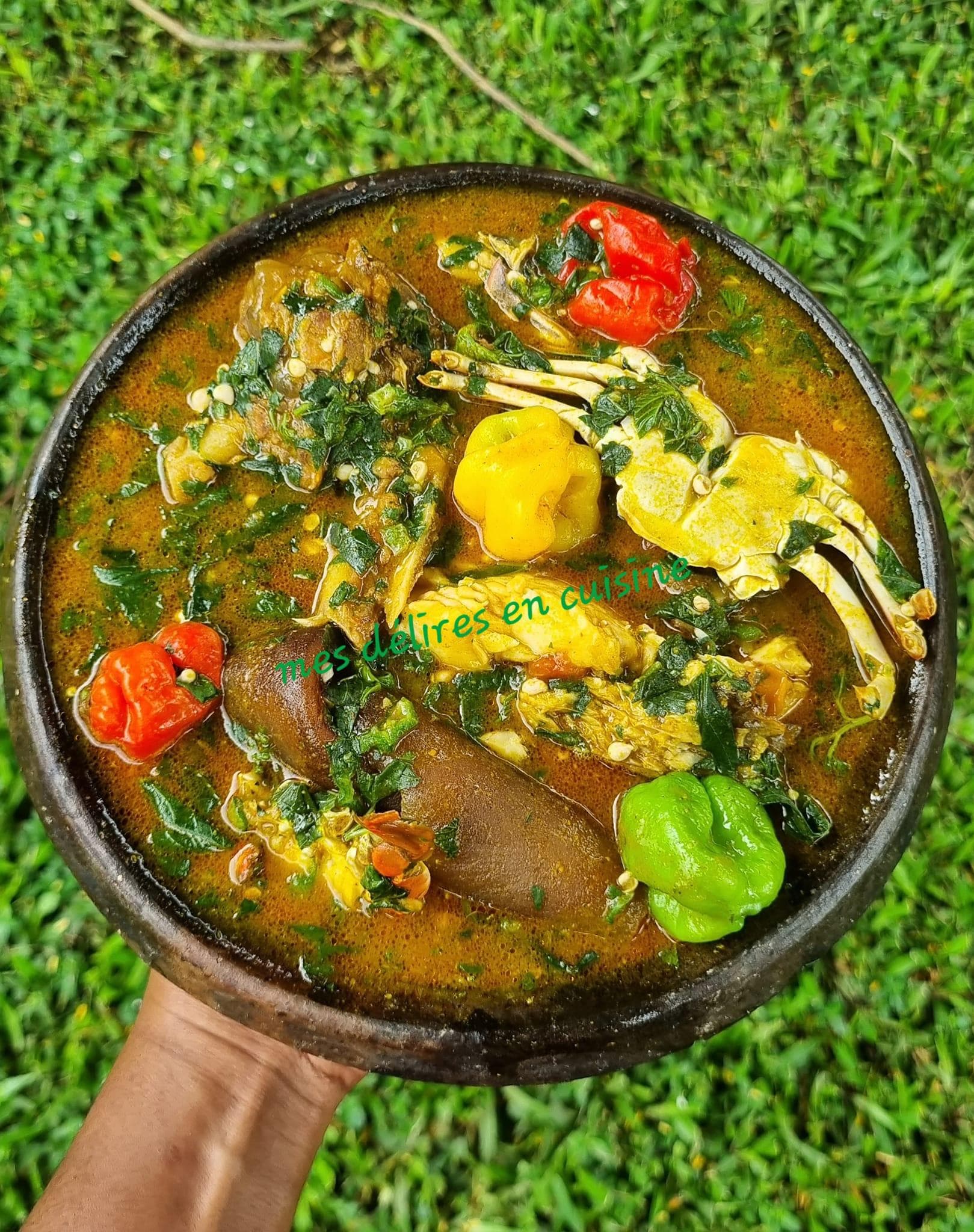 Duo de feuilles et gombo aux noix de palme : recette