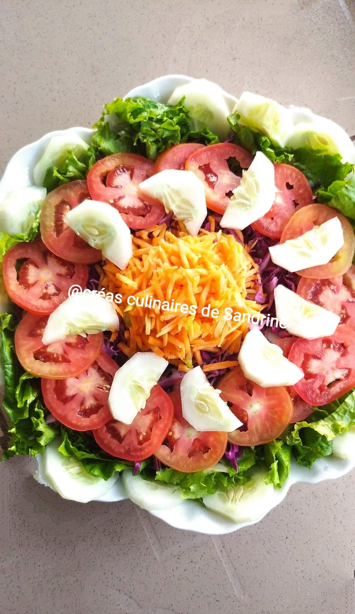 Salade fraîche et colorée : recette légère