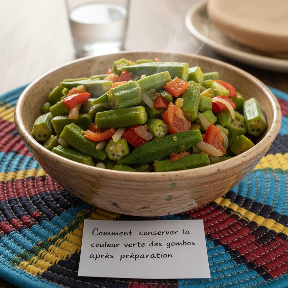Comment conserver la couleur verte des gombos après préparation