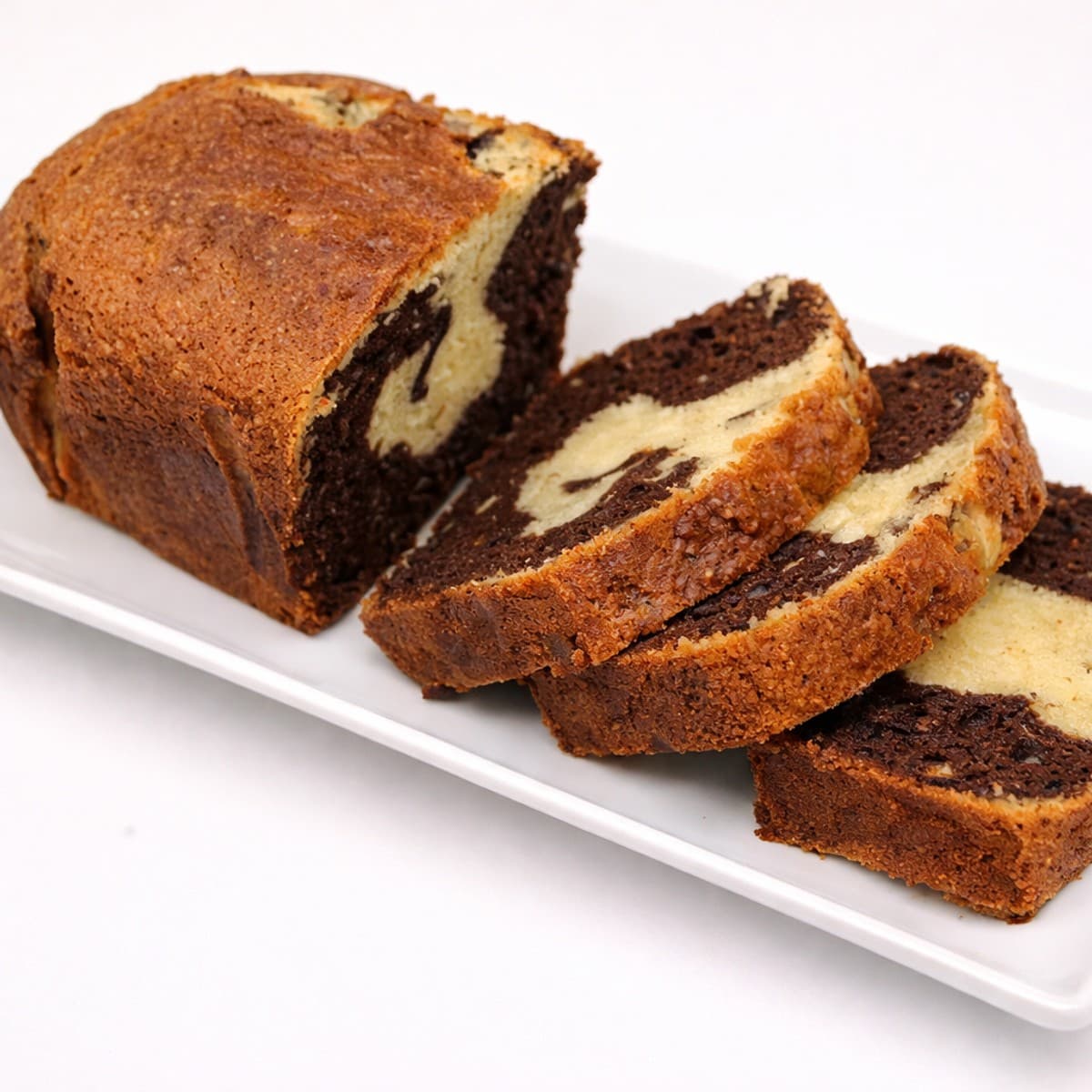 Cake marbré au chocolat