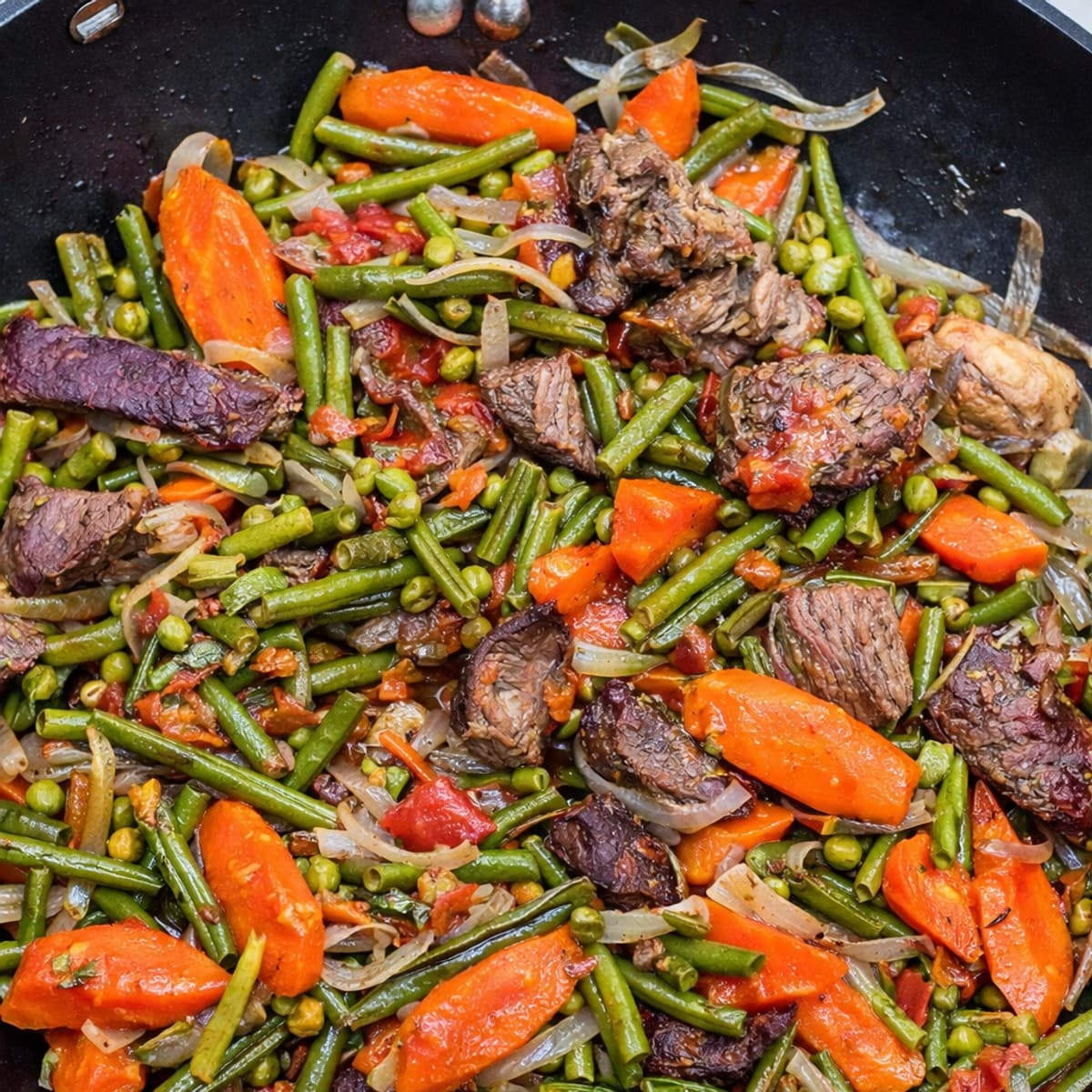 Du sauté de légumes à la viande 😋