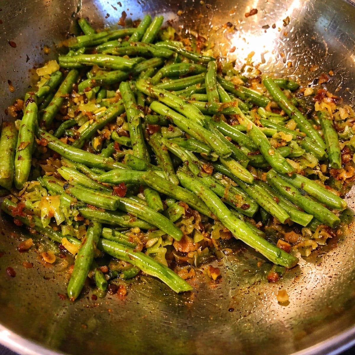 Haricots verts sautés à l’huile d’olive