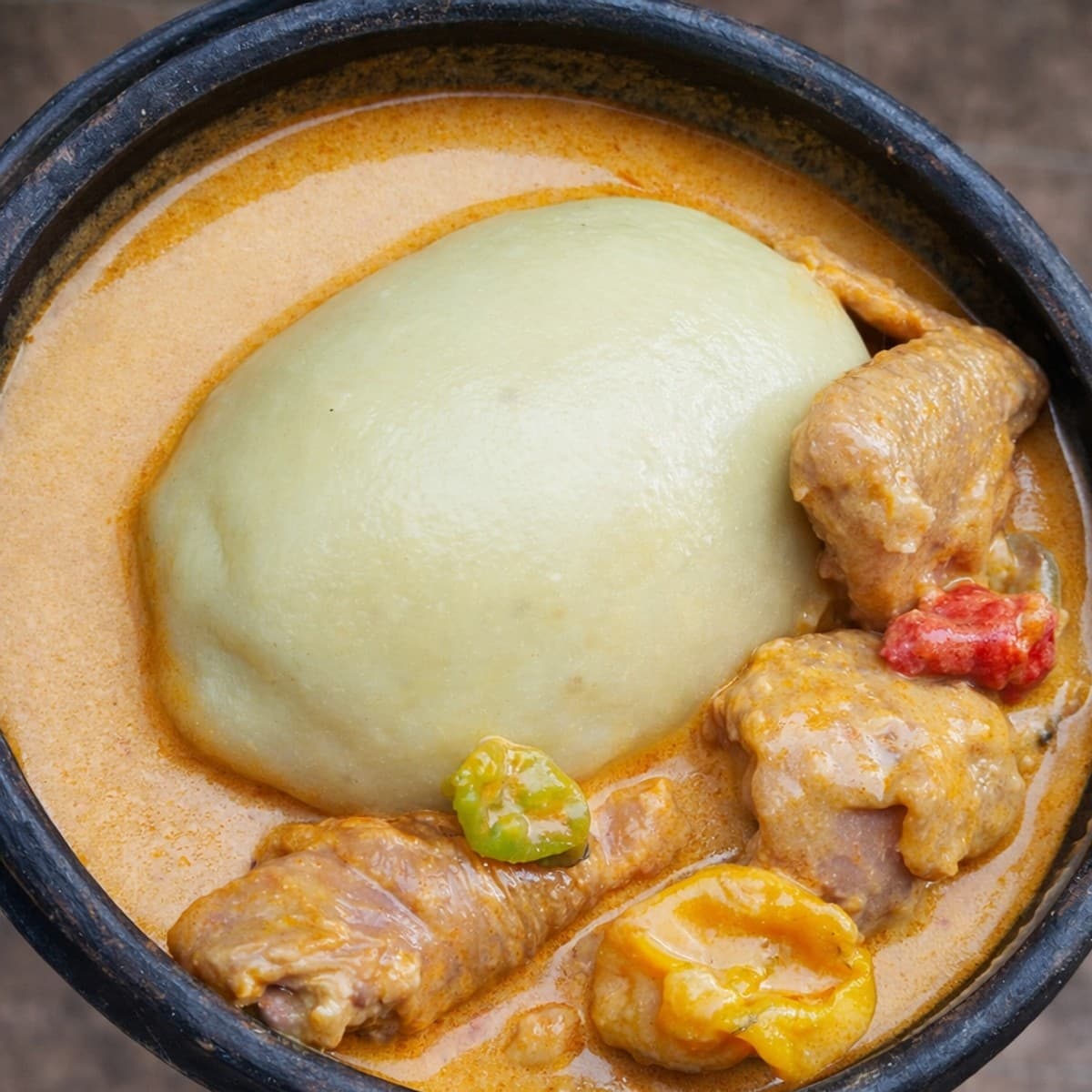 Incontournable sauce pistache accompagné de foutou igname 😍🥰😋