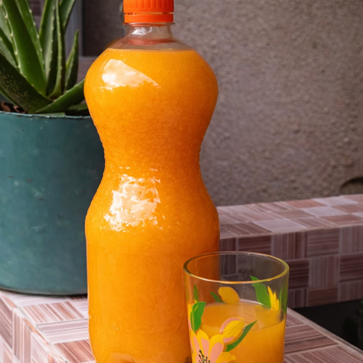 Mon jus de gingembre à la mandarine et fruits de la passion