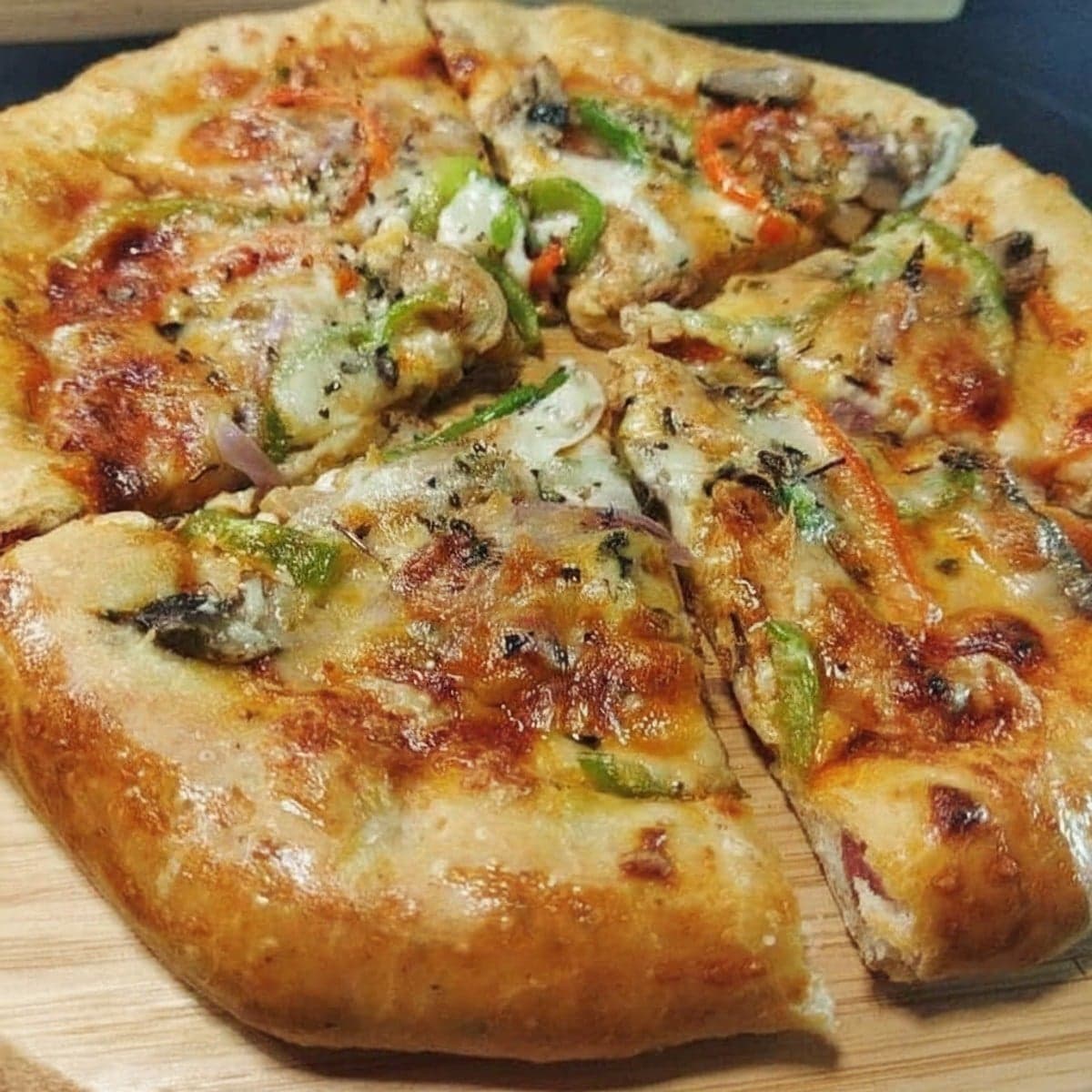 Pizza au poulet un délice