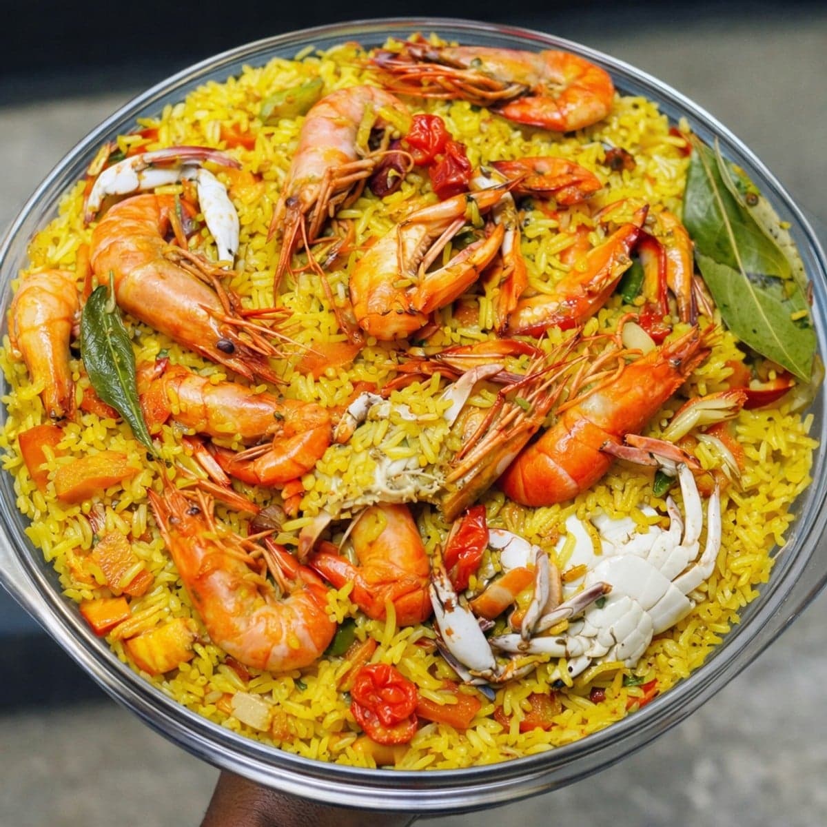 Riz au curry et aux fruits de mer