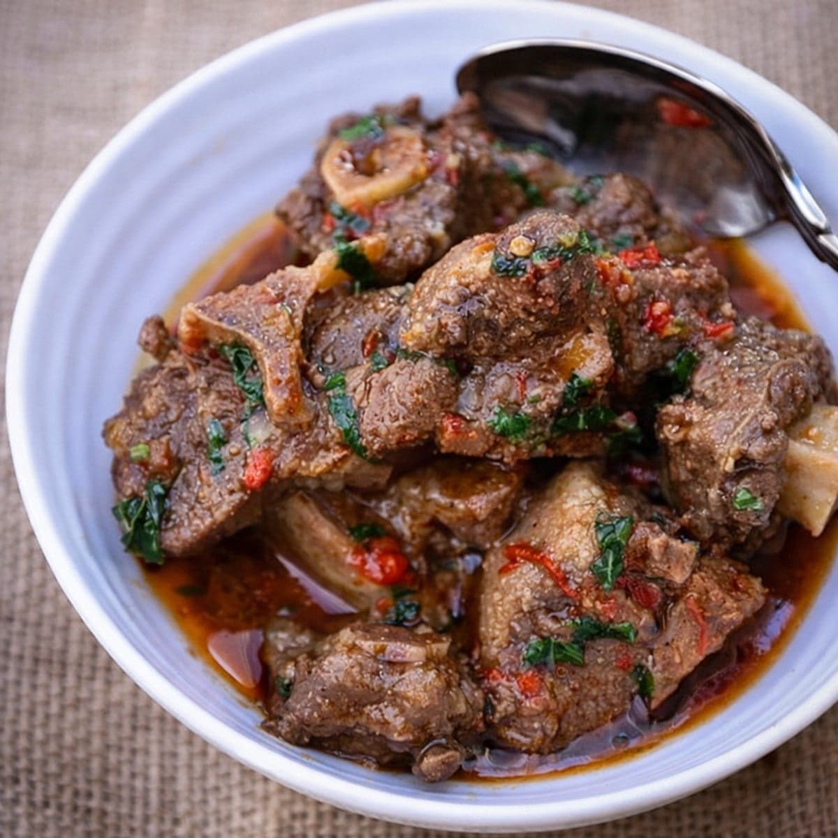 Viande de chèvre soupe au poivre : recette