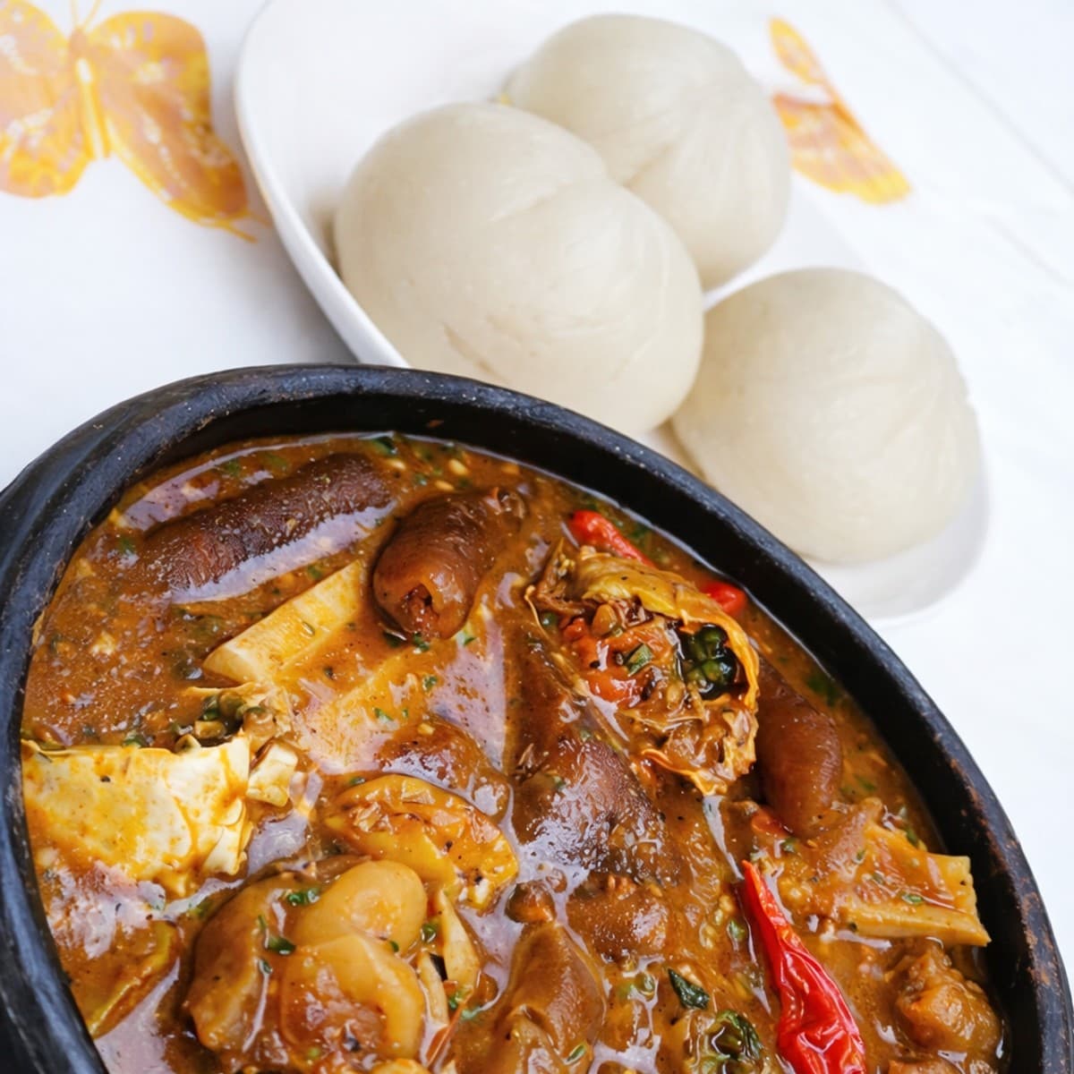 Un délicieux placali à la sauce kôpê 😋