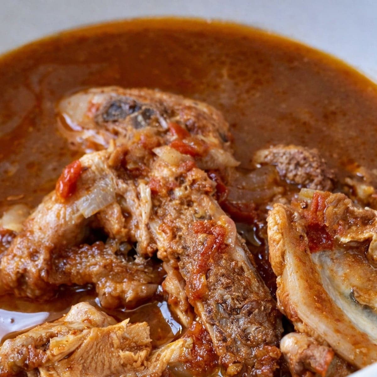 Soupe de poulet légèrement pimentée