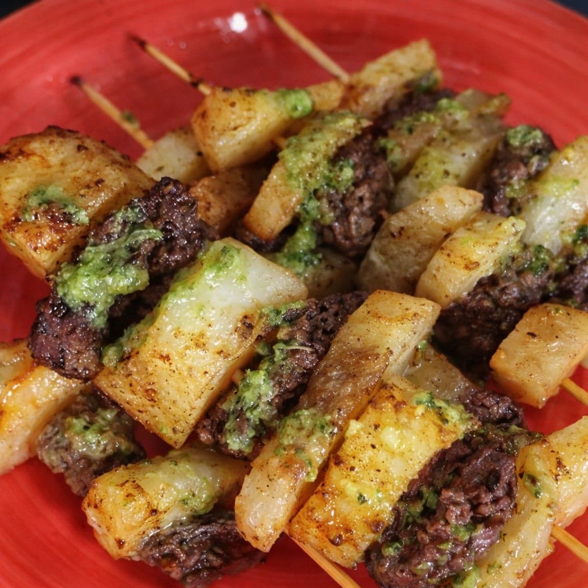 Brochettes de pommes de terre à l’ananas : recette