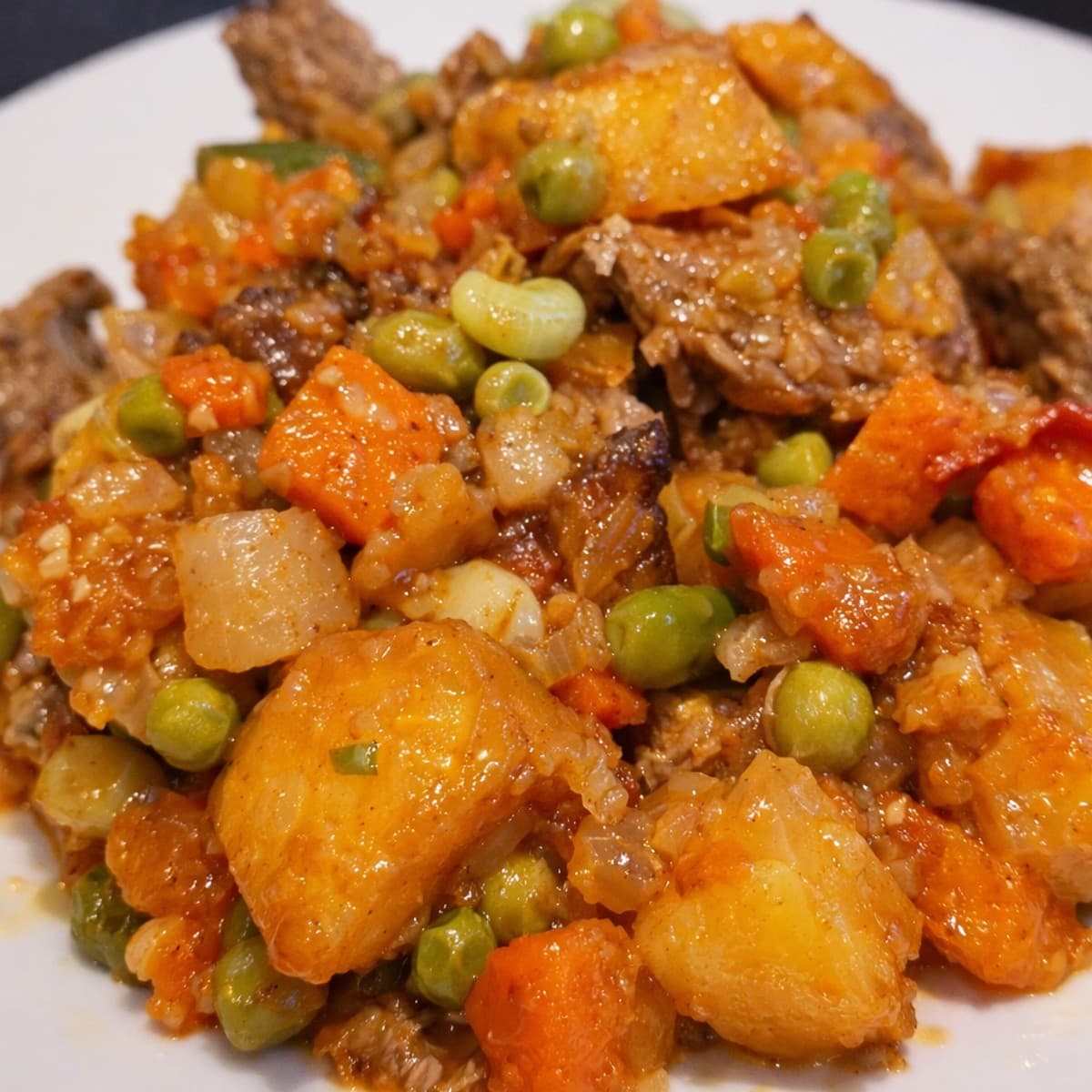 Cartiers de pomme au boeuf et légumes