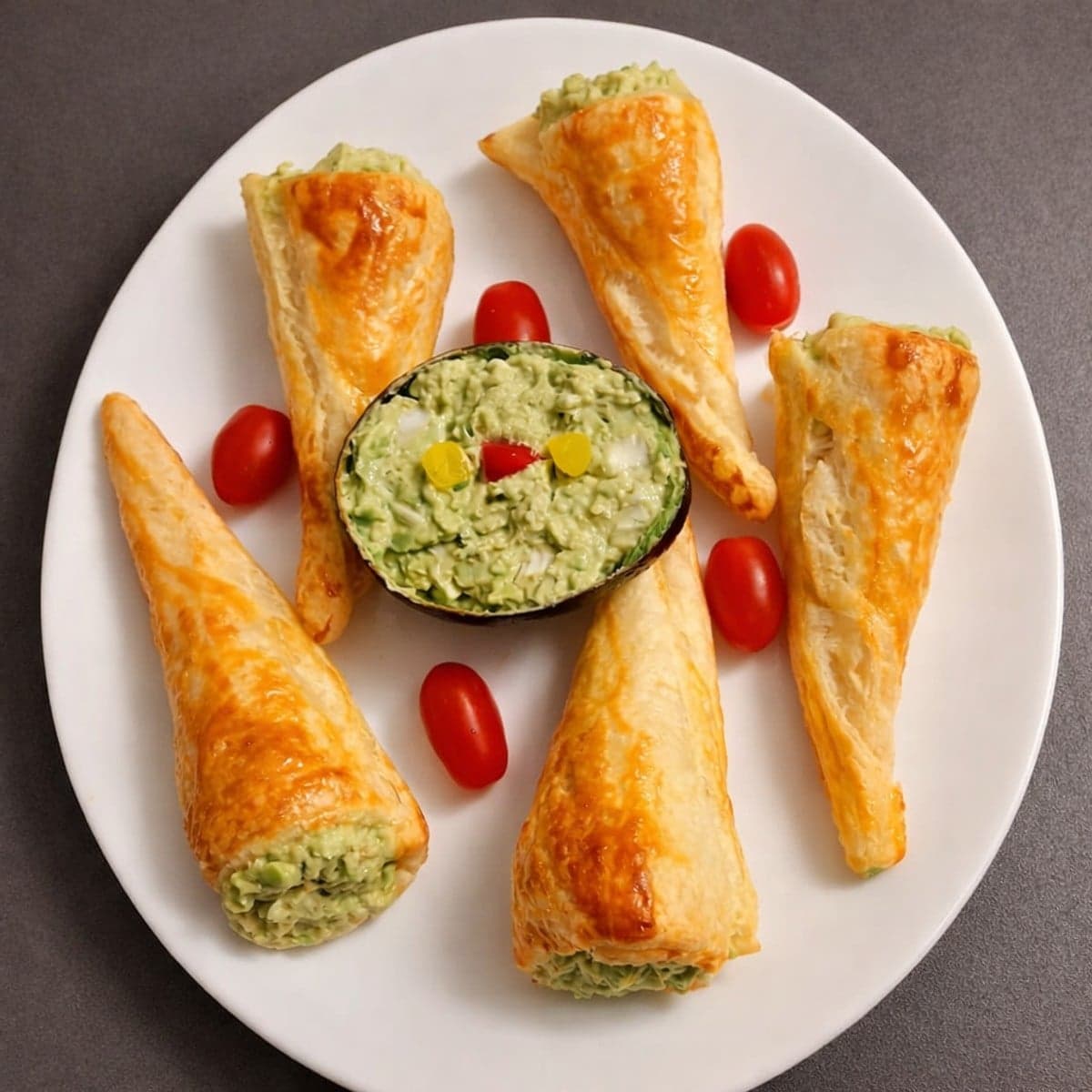 Cornets avocats et oeufs a la mayonnaise