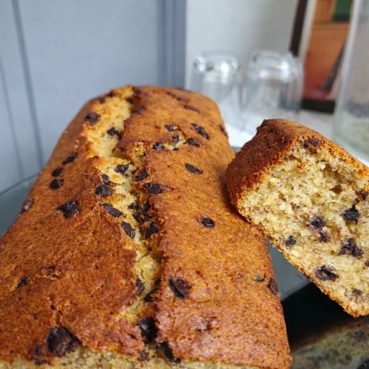 Délicieux gâteau chocolat a la banane