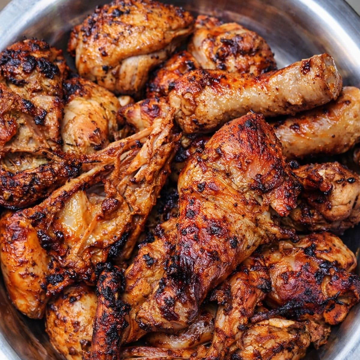 Du poulet braisé à la persillade