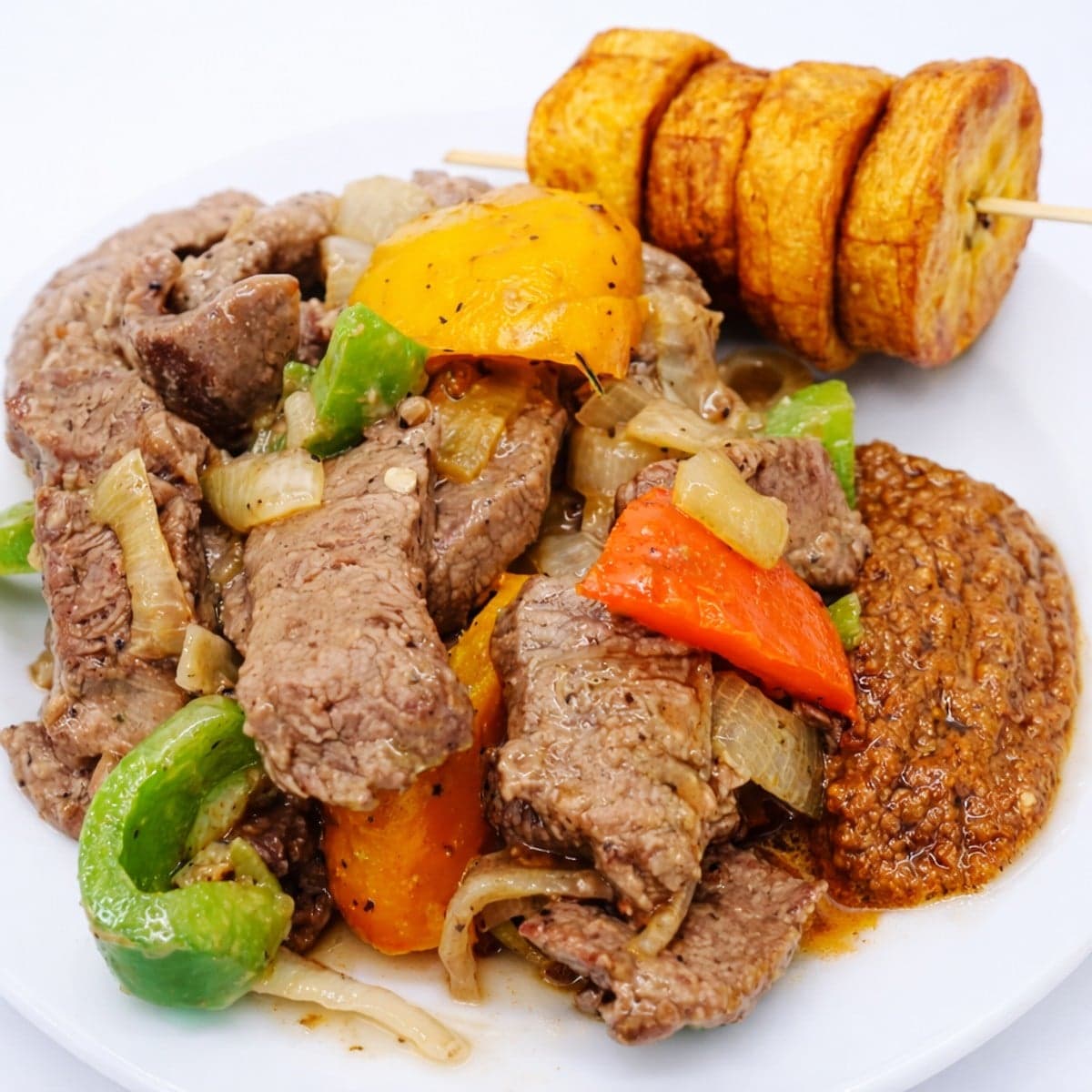 Emincé e boeuf sauté aux poivrons
