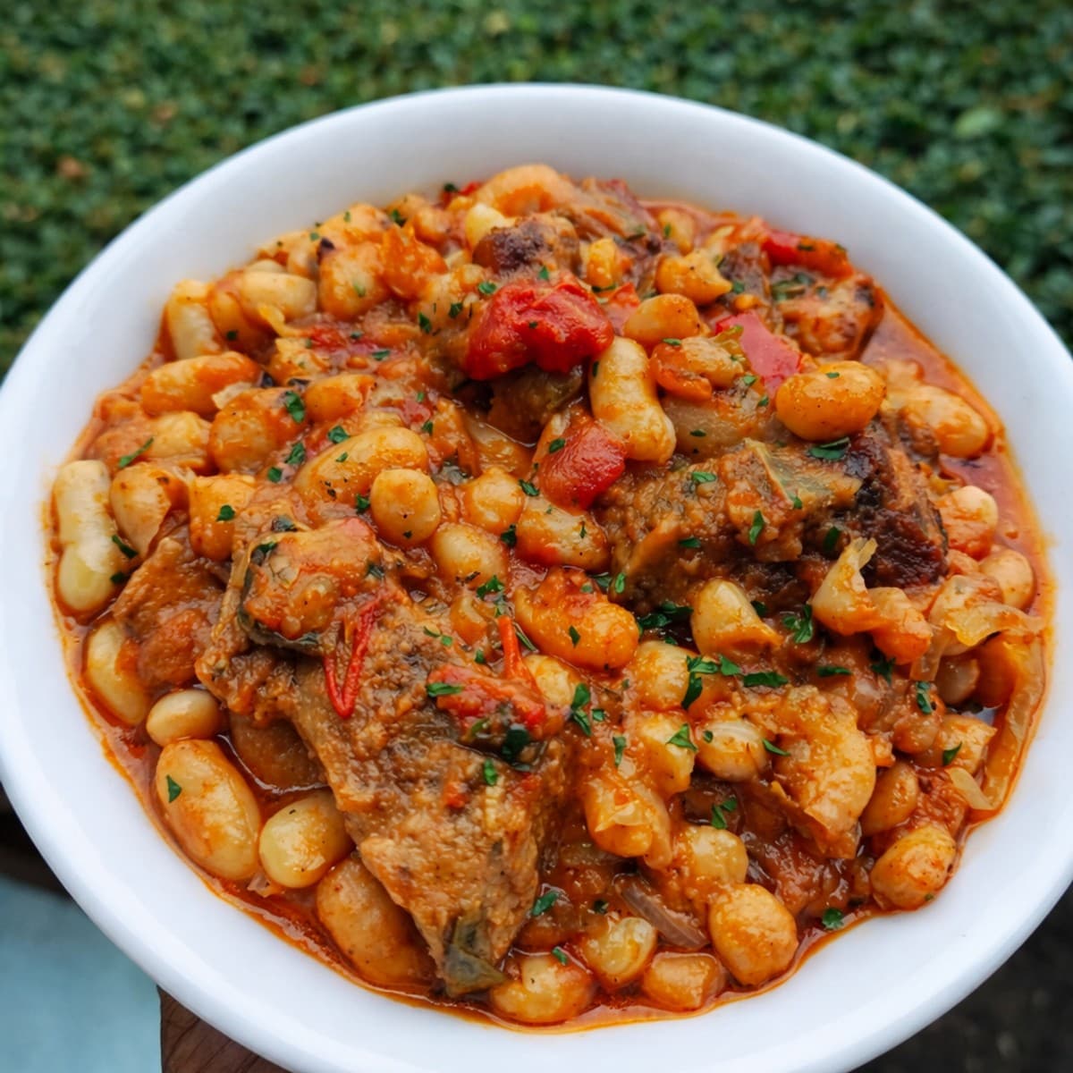 Haricots blancs à la tomate.
