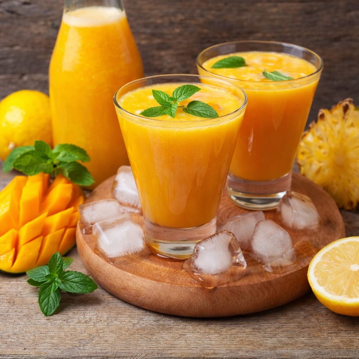 Jus de mangue glacé