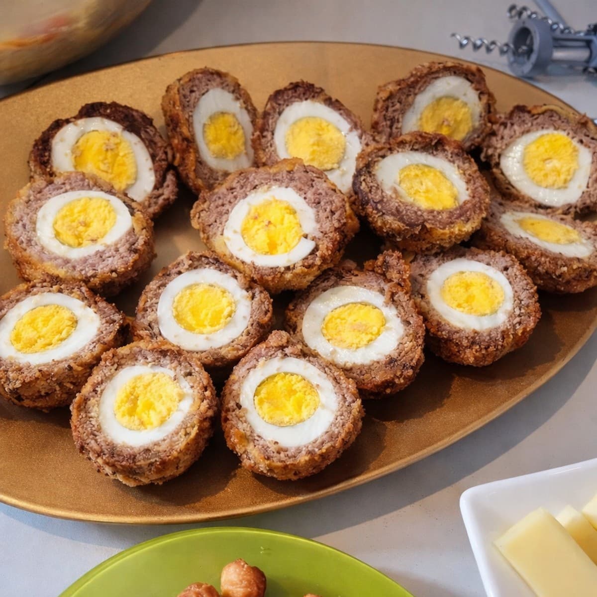 Œufs dinosaure farcis à la viande : recette