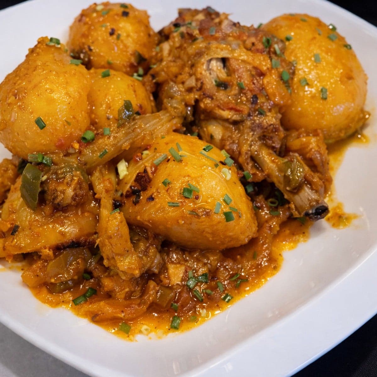 Pomme sautées au poulet