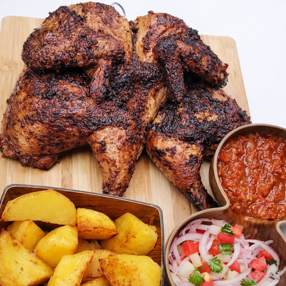 Poulet barbecue et pommes de terre sautées : recette