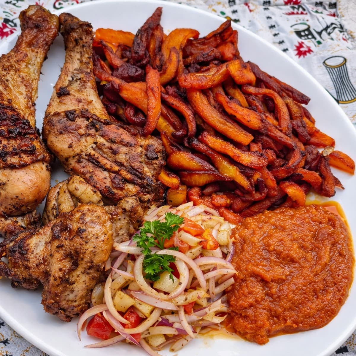 Poulet braisé réalisé avec Les marinades de ninie