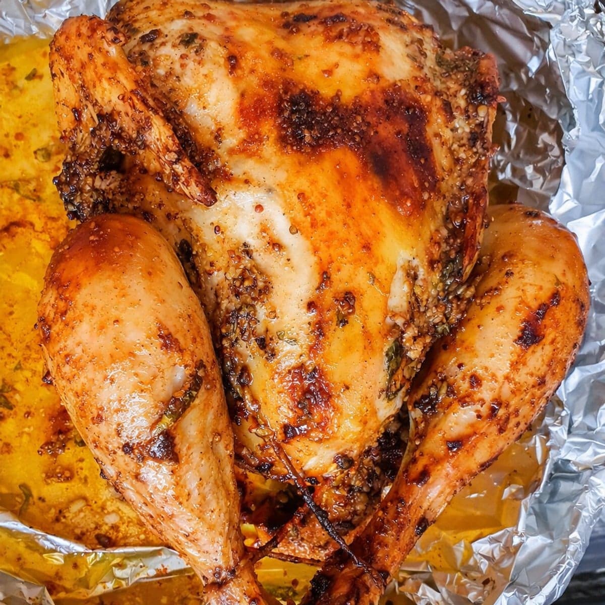 Poulet rôti fondant à la moutarde ancienne
