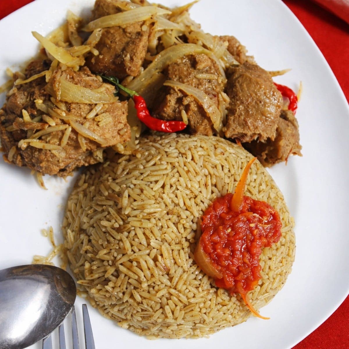 Riz gras aux feuilles d’épinard