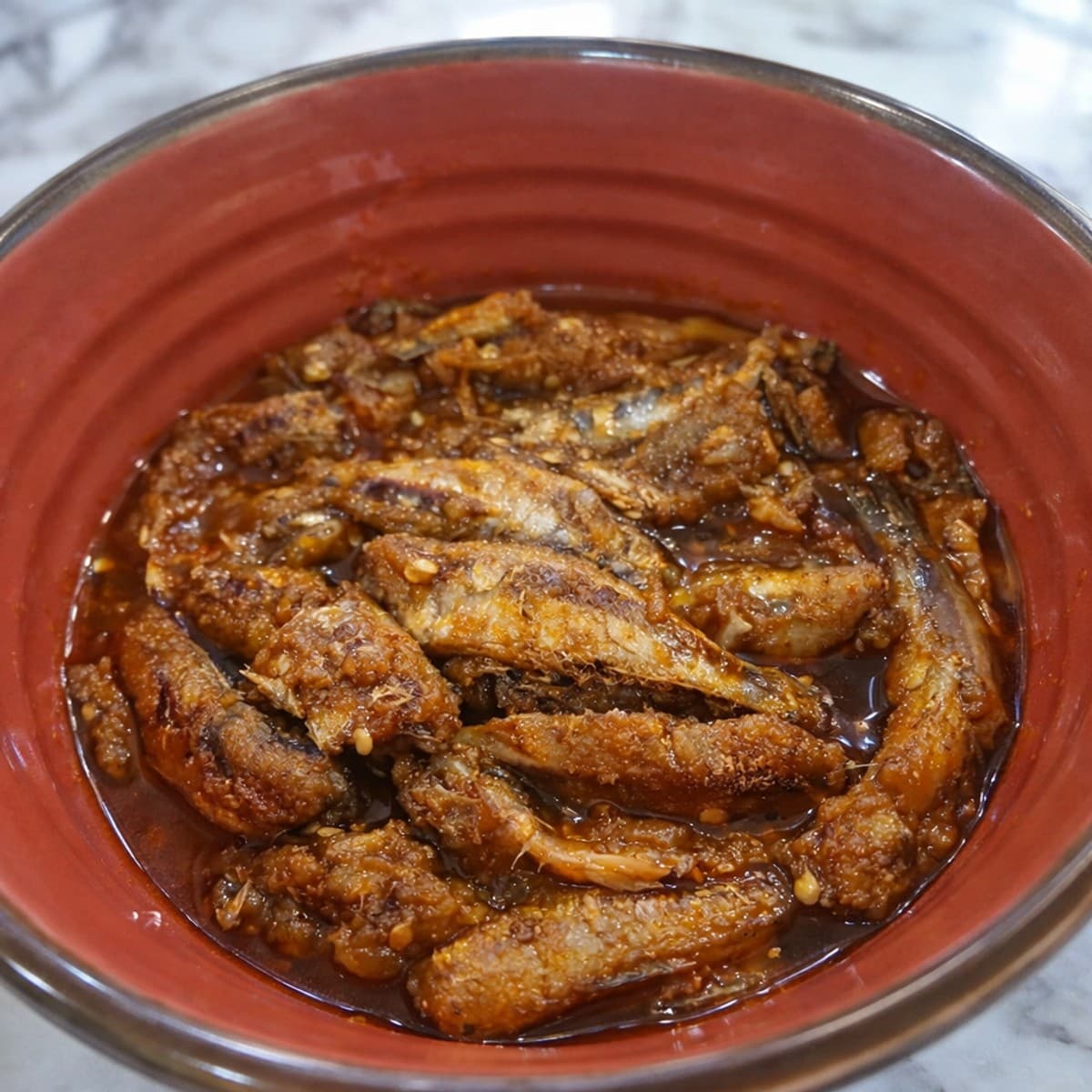 Sambaza aux aubergines