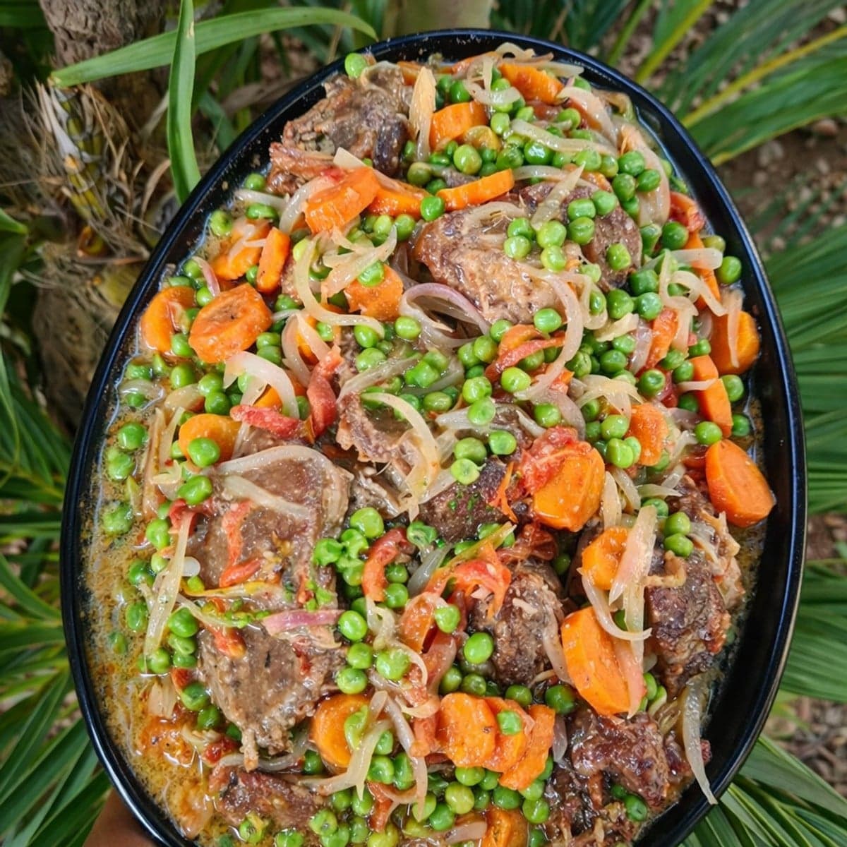 Viande de chèvre aux petits pois