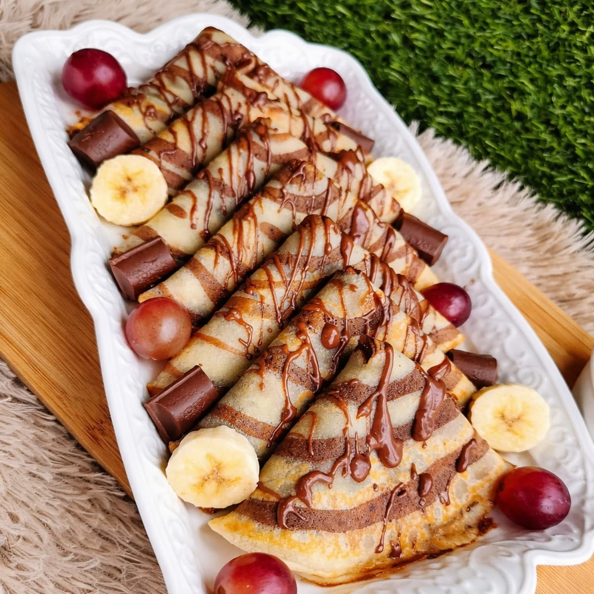 Crêpes zébrées au chocolat😋