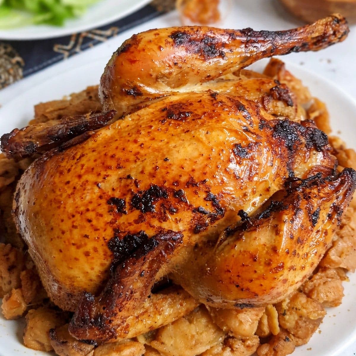 Du poulet braisé au four