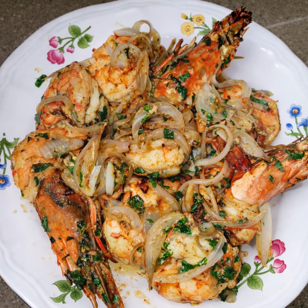 Gambas parfumées au basilic : recette