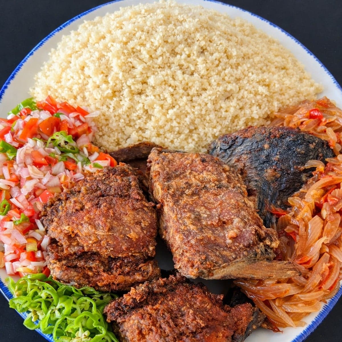 Garba chocco et piments : recette ivoirienne