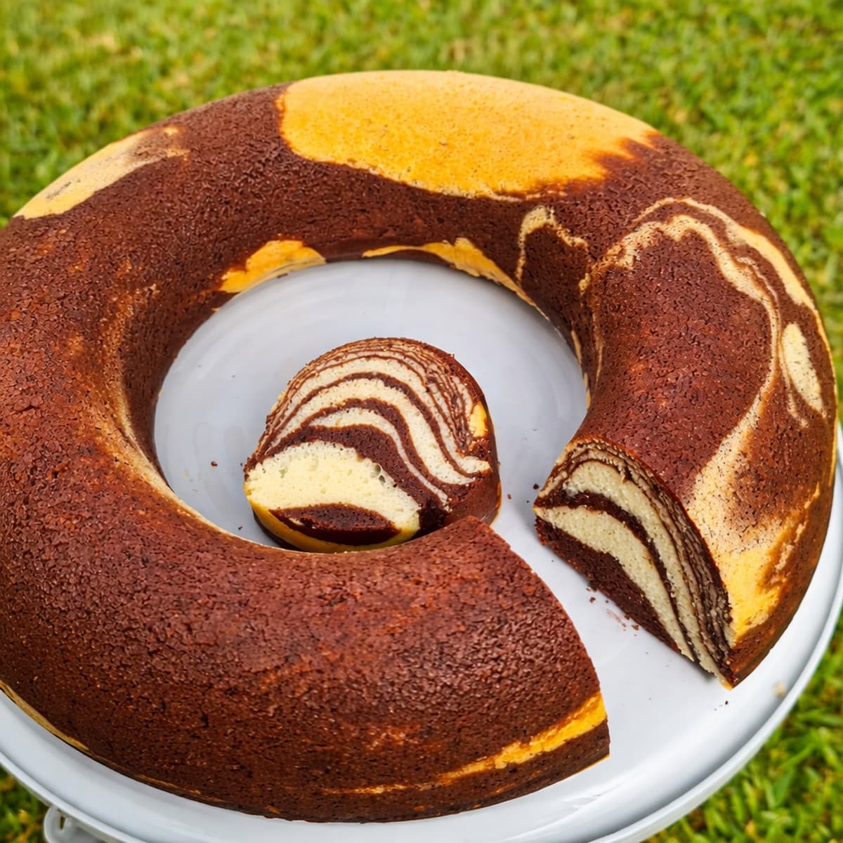 Gâteau marbré à la vanille