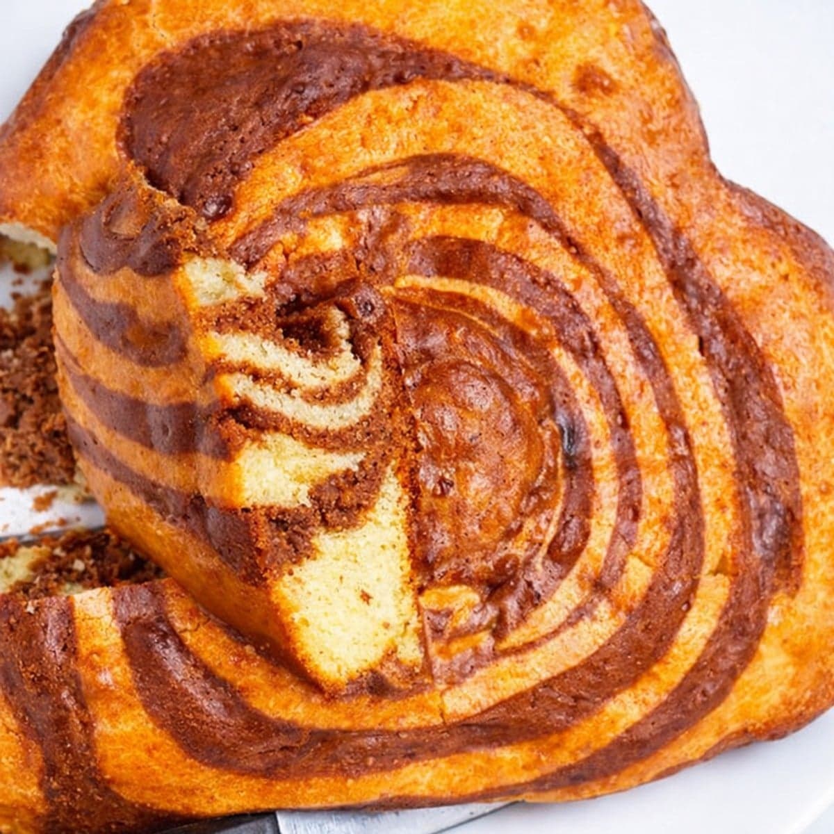 Gâteau marbré pour le goûter.