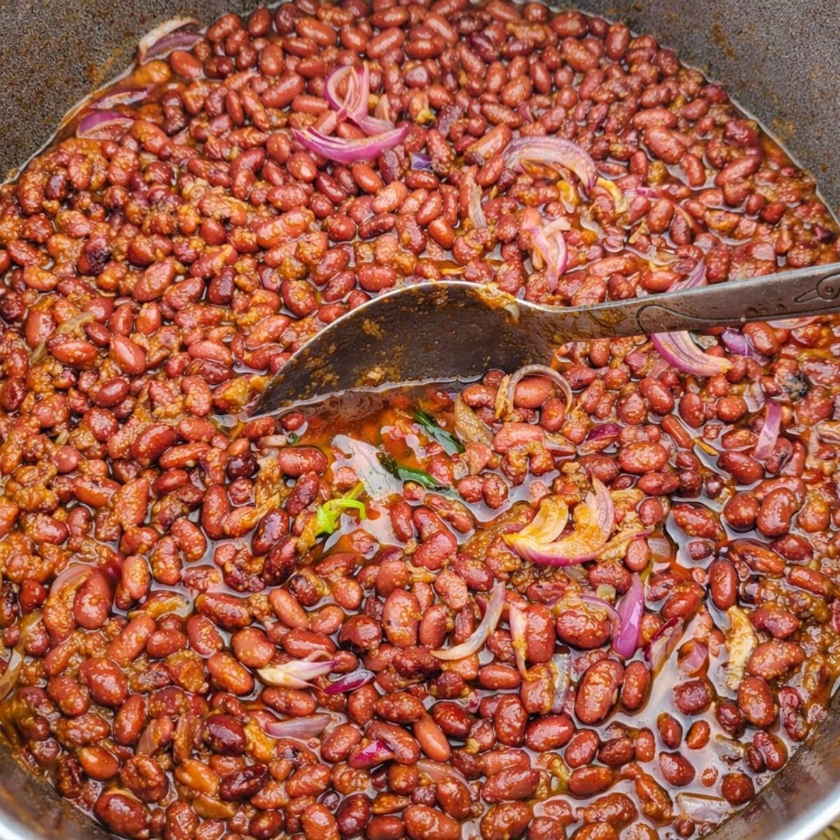 Haricot sauté et plantain mûr