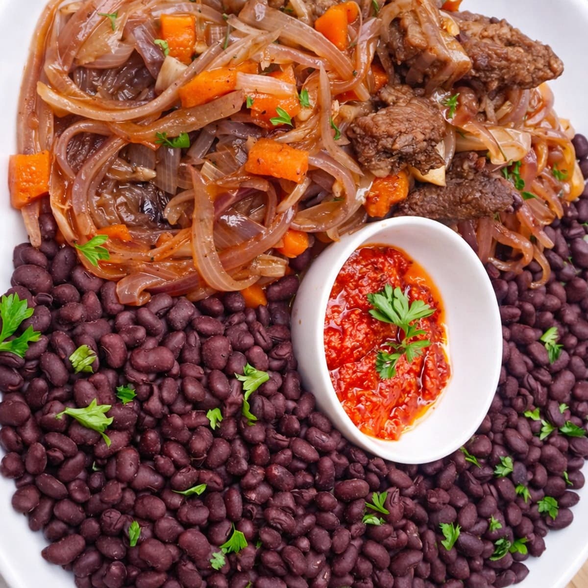 Haricot sauté a la viande