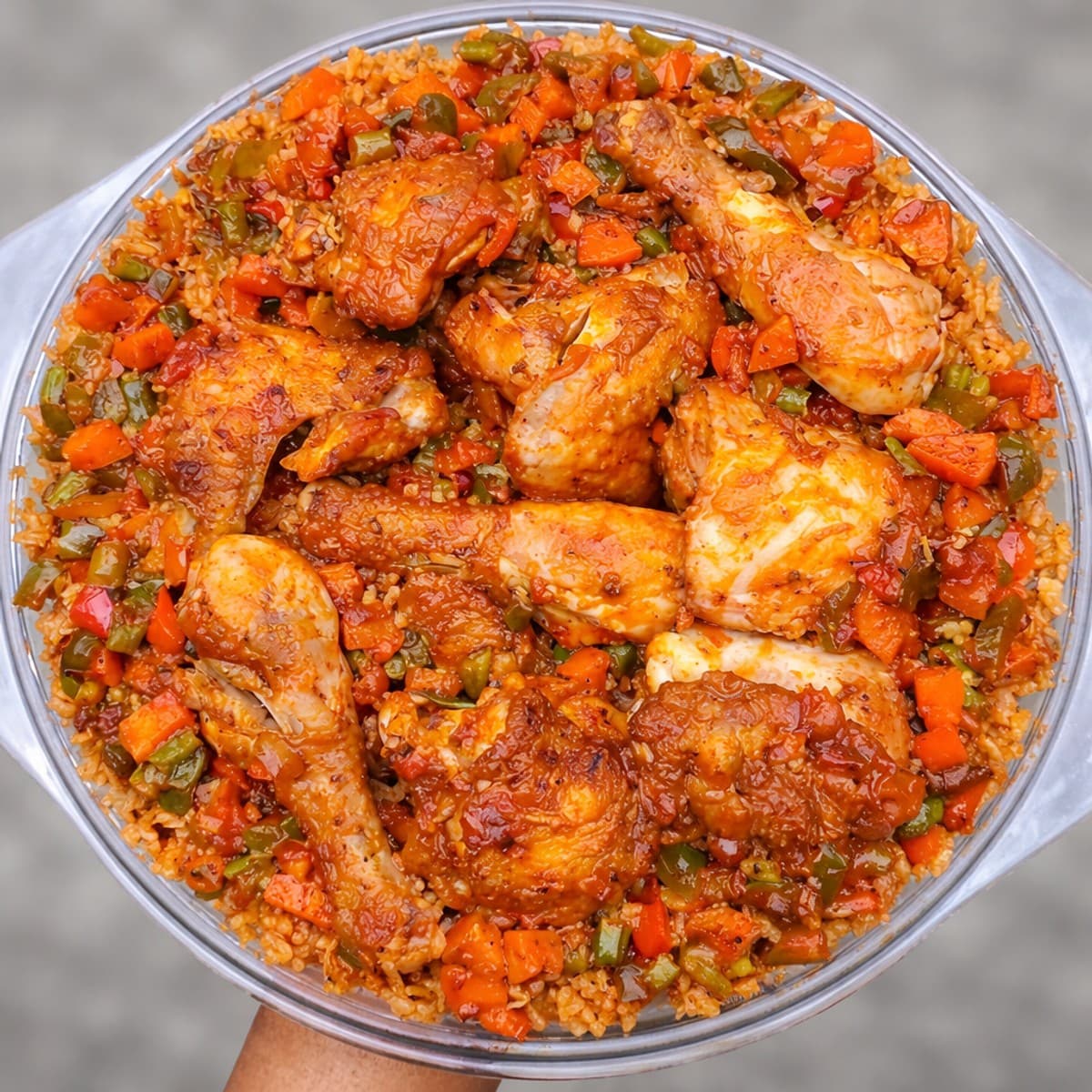 Jollof rice ou riz gras au poulet