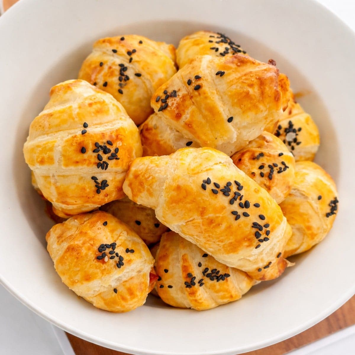 Minis croissants salés pour l’apéro
