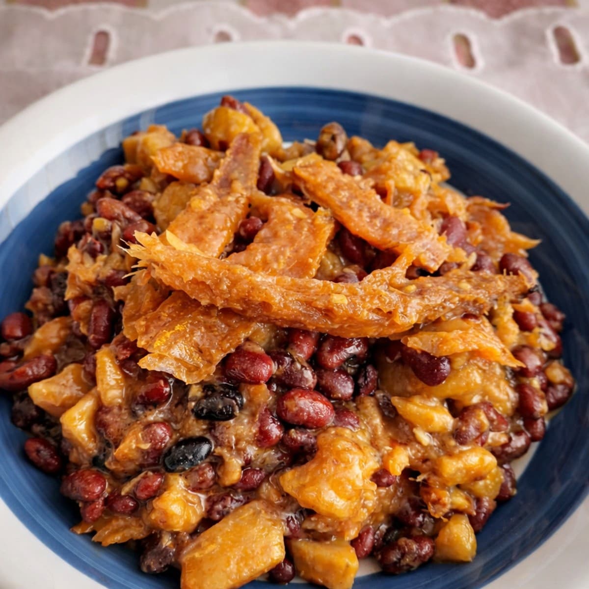 Messissi kelong haricot (plantains malaxé avec le haricot )