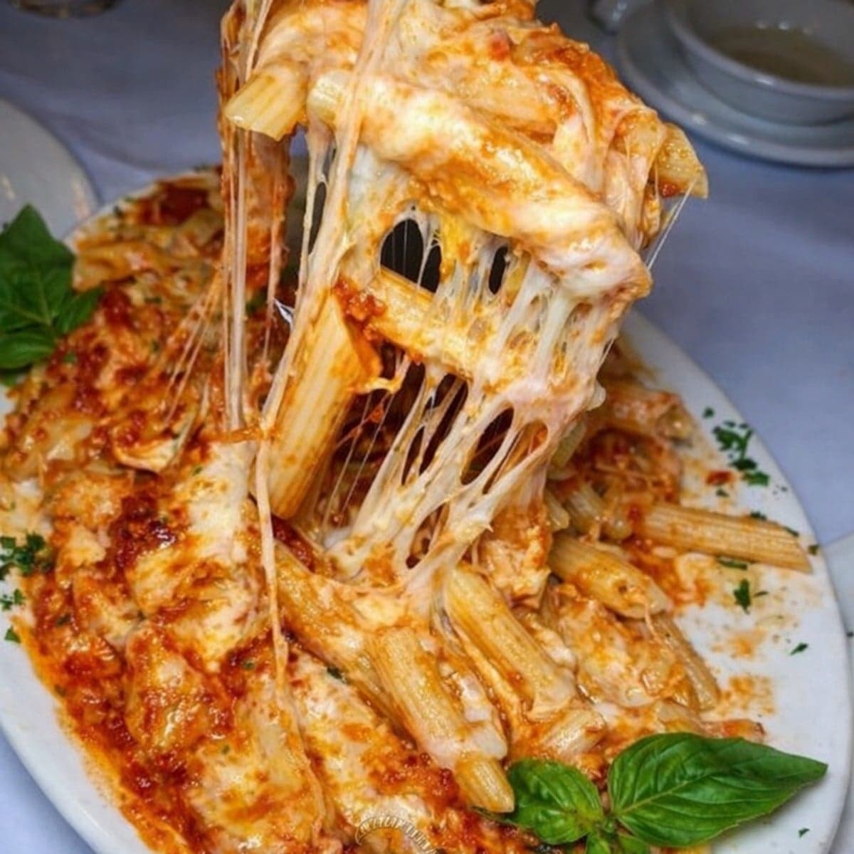 Pâtes à la sauce tomate et fromage