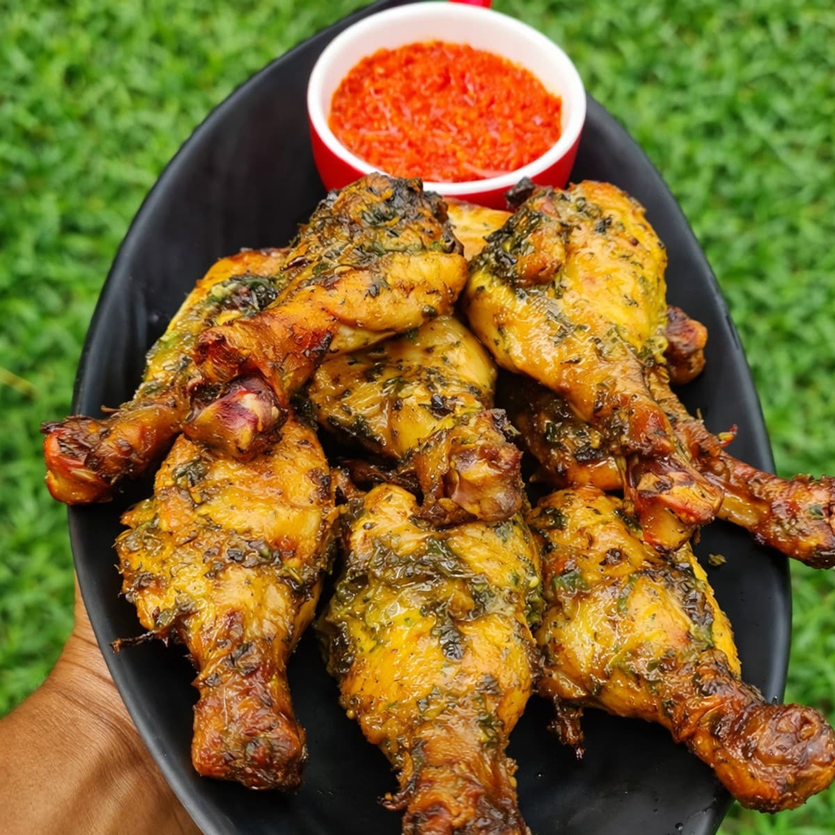 Pilon de poulet mariné au fou