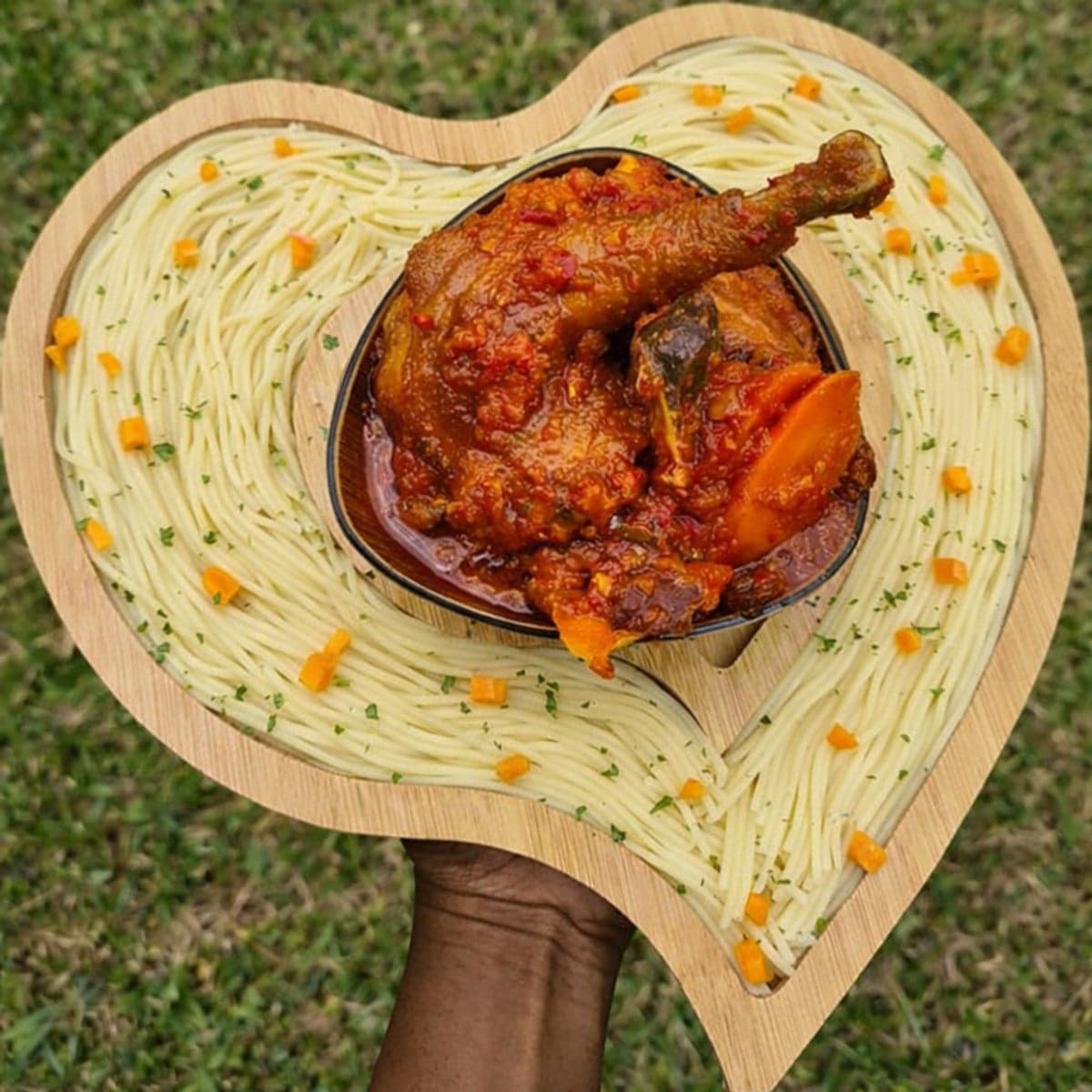 Poulet à la sauce poivron
