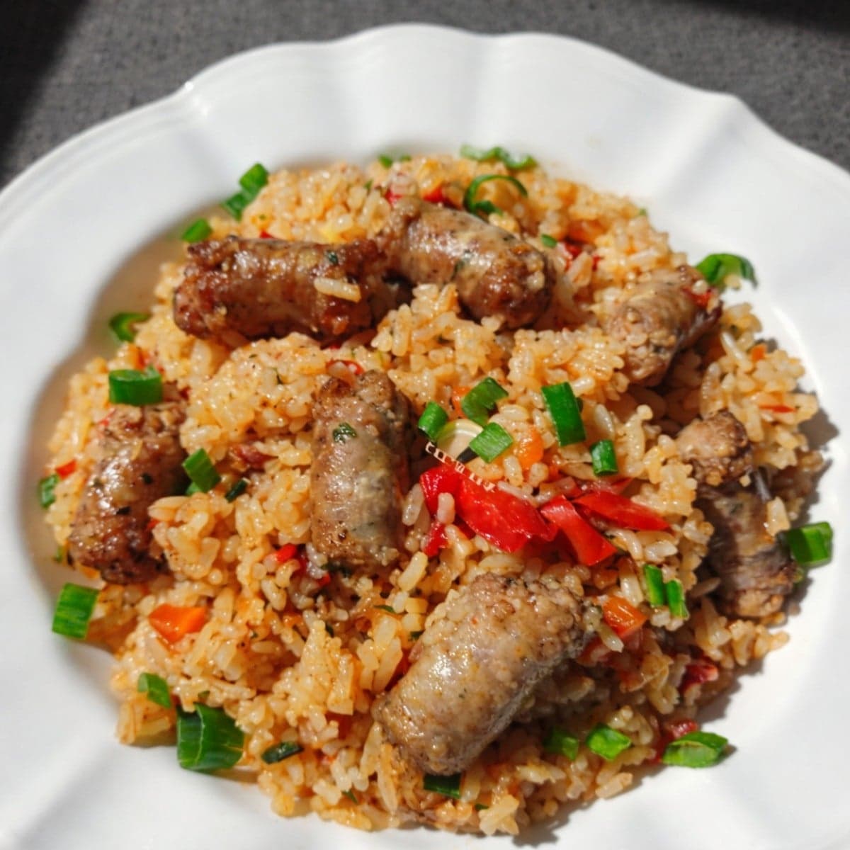 Riz aux saucisses