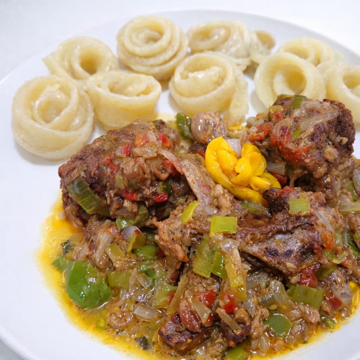 Rôti aux miondos camerounais