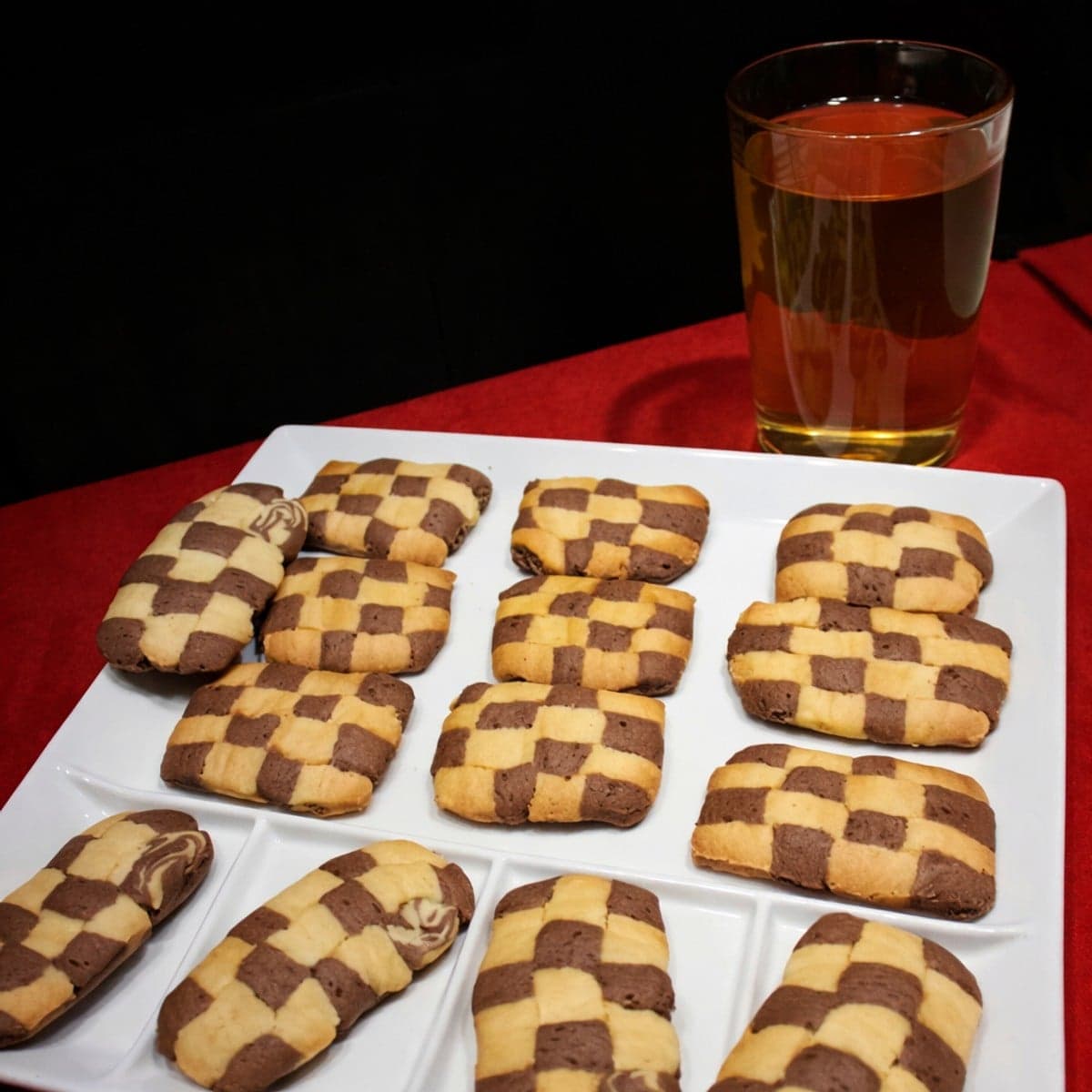 Sablé damier pour le goûter