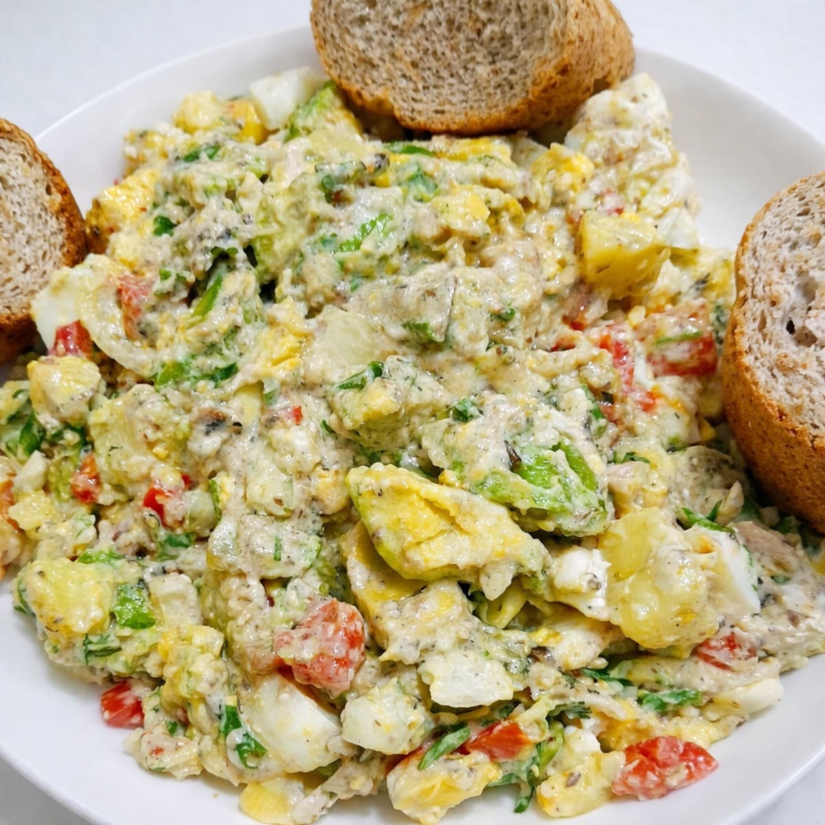 Salade d’avocat avec sa vinaigrette aux fines herbes et sardine