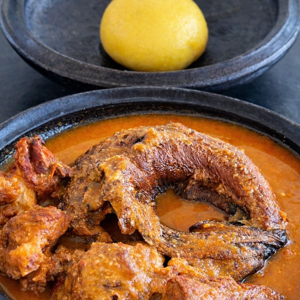 Sauce aubergine et foutou banane sucré : recette