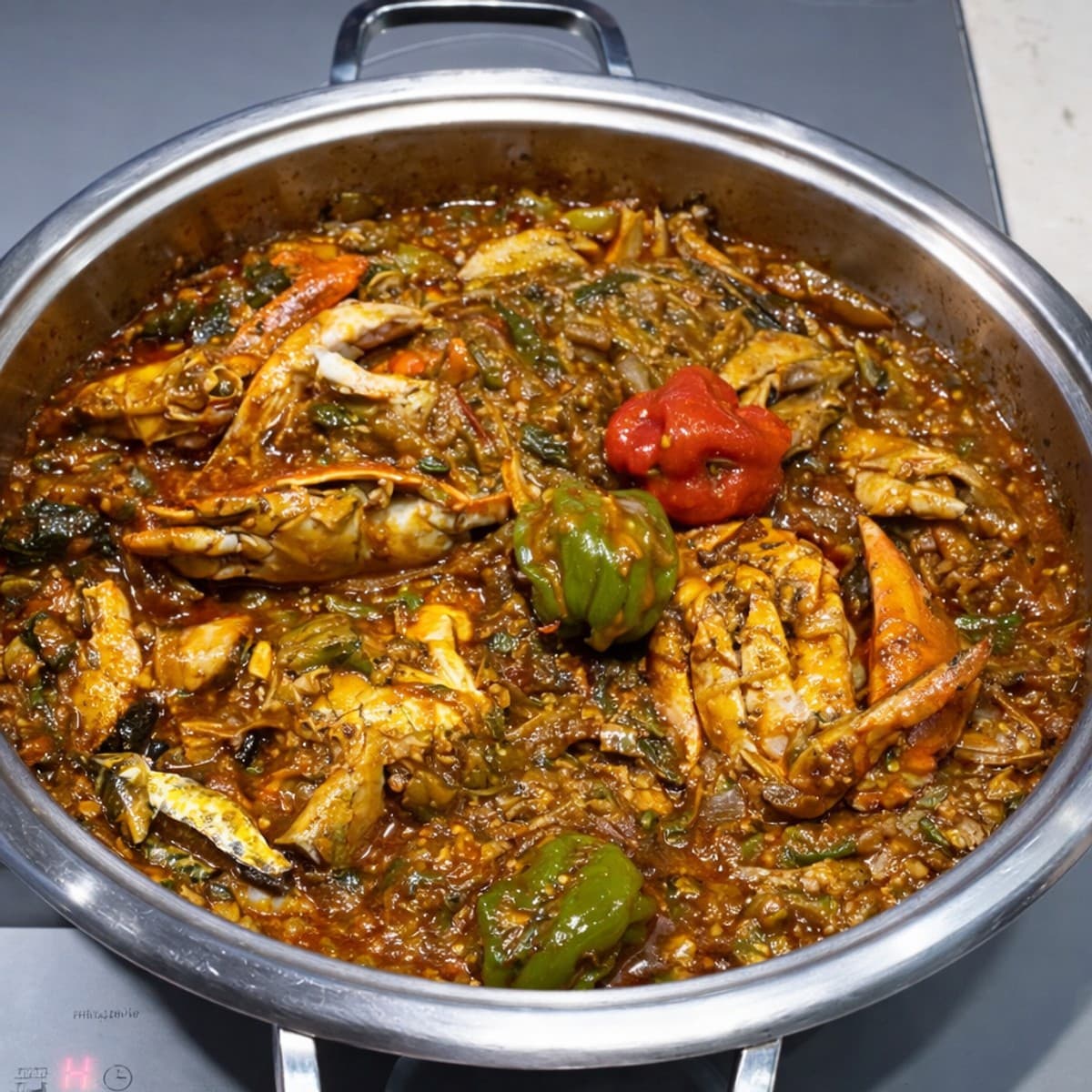 Sauce gombo aux aubergines